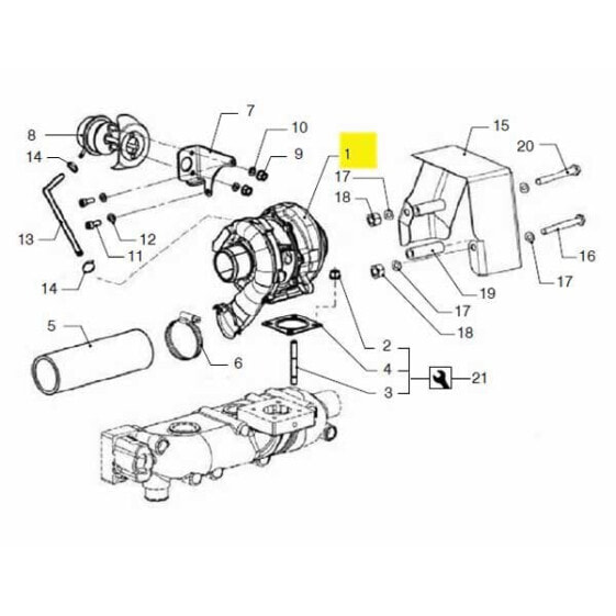 VETUS VF4 Turbocharger