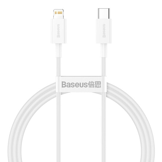 Kabel przewód do iPhone USB Typ C - Lightning Power Delivery 20W 1m biały