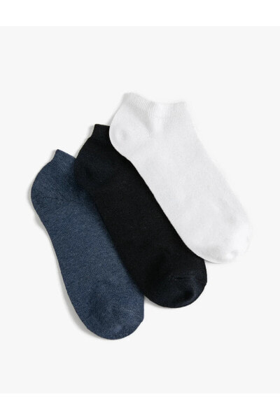 Basic 3'lü Patik Çorap Seti Çok Renkli