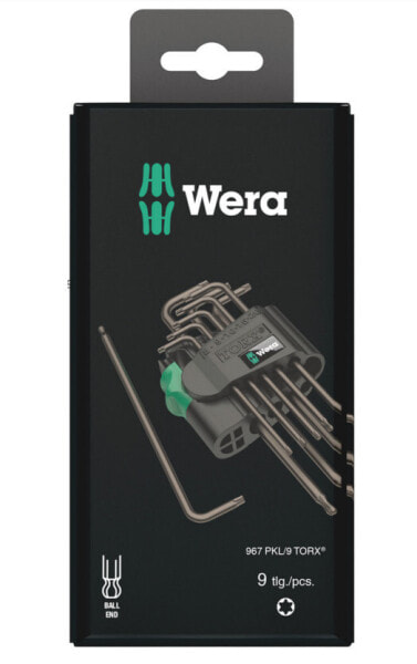 Шестигранный ключ Wera 9 штук 967 PKL TORX