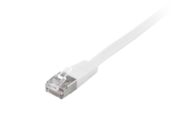 Equip Cat.6A U/FTP Flat Patch Cable - 1.0m - White - 1 m - Cat6a - U/FTP (STP) - RJ-45 - RJ-45
