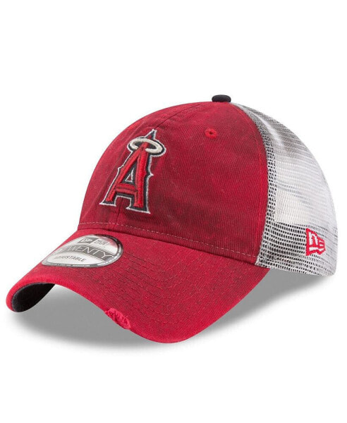 Men's Red Los Angeles Angels Team Rustic 9Twenty Adjustable Hat