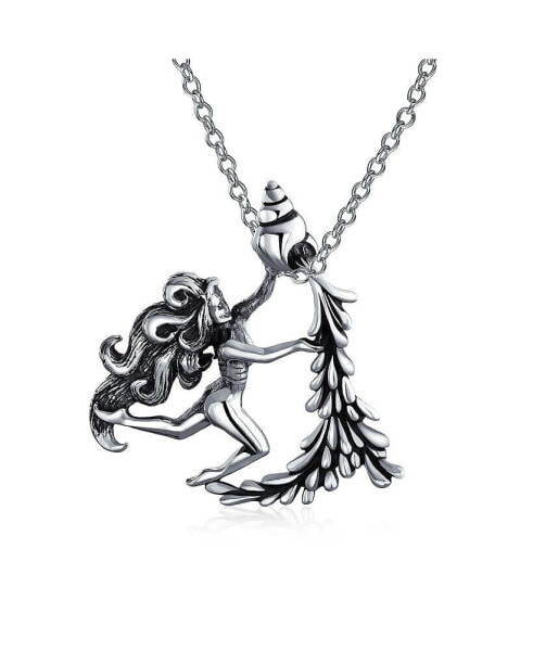 Aquarius Zodiac Sign Pendant Necklace For Women - Greek Water Goddess Astrology Horoscope - Sterling Silver