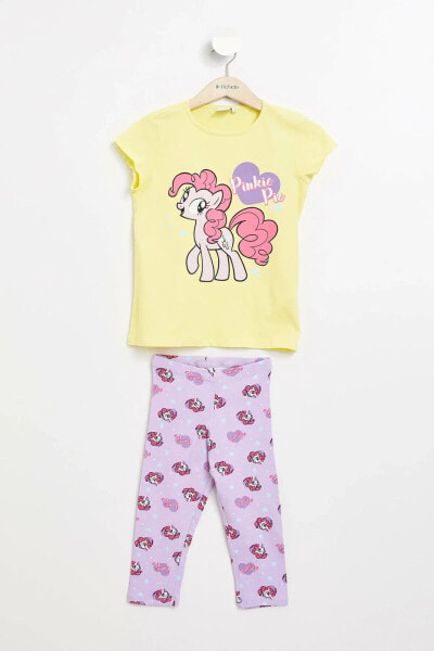 Sarı Kız Çocuk My Little Pony Desenli Lisanslı Pijama Takımı