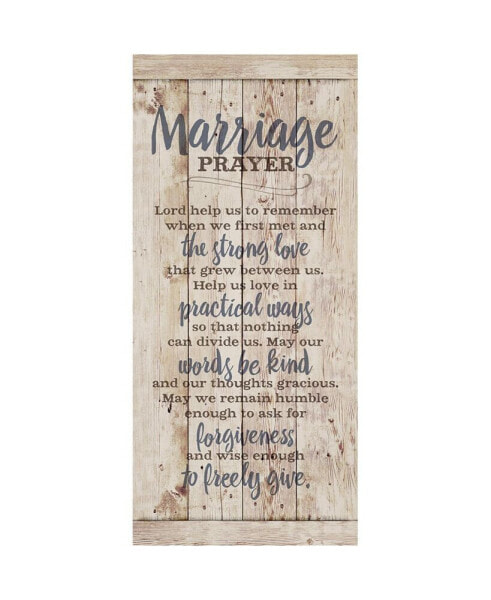 Marriage Prayer New Horizons Wood Plaque, 5.5" x 12"