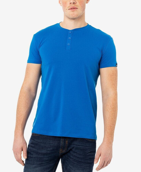 Men's Basic Henley Neck Short Sleeve T-shirt