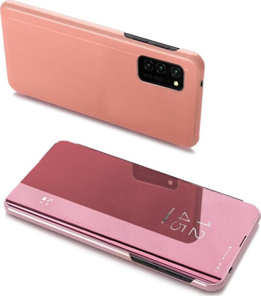 Hurtel Clear View Case futerał etui z klapką Samsung Galaxy A03s (166,5) różowy