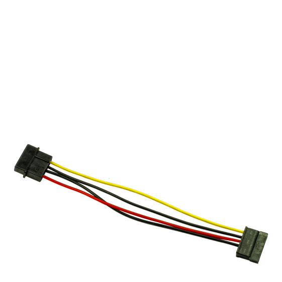 Inter-Tech 88885306 - 0.15 m - Molex (4-pin) - SATA 15-pin - Male - Female - Straight
