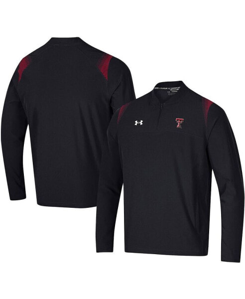 Men's Black Texas Tech Red Raiders 2021 Sideline Motivate Quarter-Zip Jacket