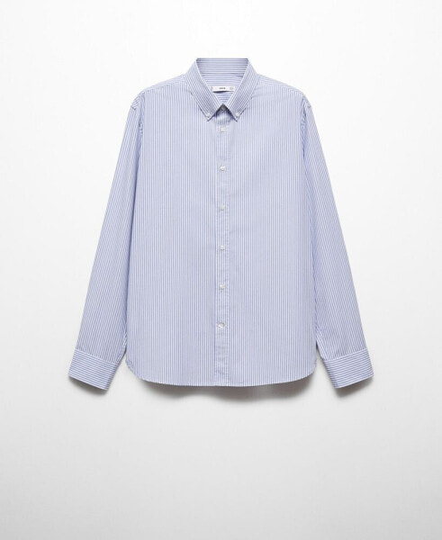 Men's Regular Fit Striped Cotton Shirt