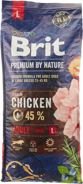 Brit Premium by Nature Adult L - Dry Dog Food - 15 kg