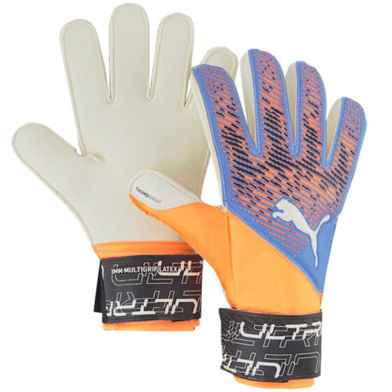 Вратарские перчатки PUMA Ultra Grip 3 RC 41816 05 сине-оранжевые
