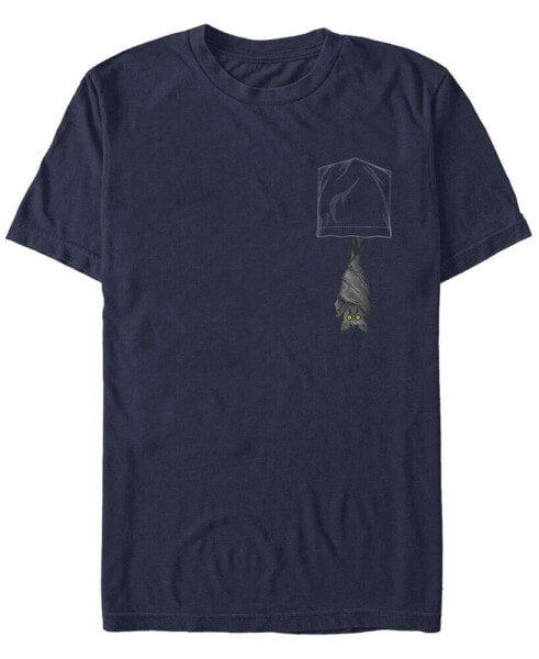Men's Generic Additude Bat Faux Pocket Short Sleeve T-shirt