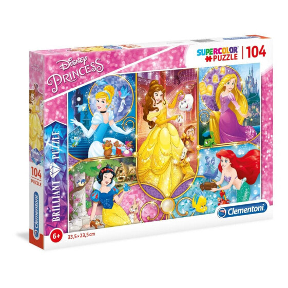 CLEMENTONI Disney Princesses Diamond Effect 104 Pieces Puzzle