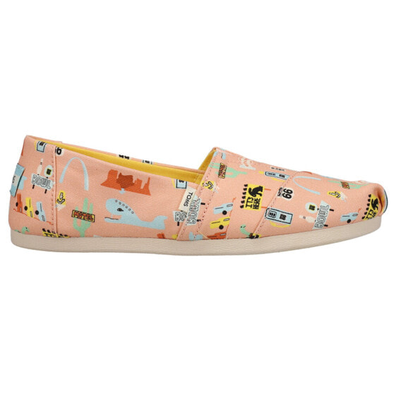 TOMS Alpargata Route 66 Slip On Womens Multi, Pink Flats Casual 10016888T