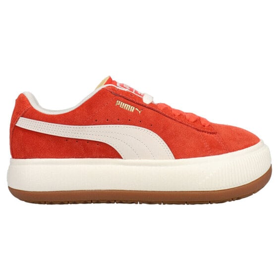 Кроссовки женские Puma Suede Mayu Up Perforated Platform красные