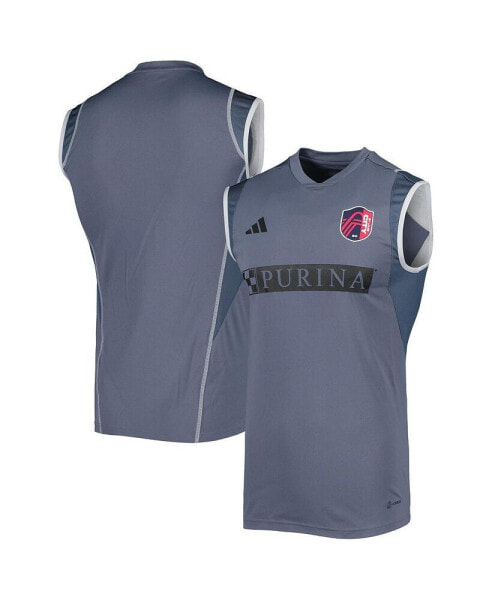 Men's Gray St. Louis City SC 2023 On-Field Sleeveless Training Jersey