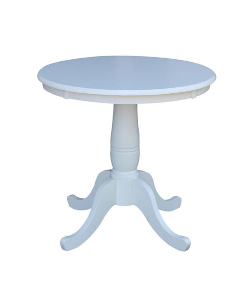 30" Round Top Pedestal Table- 28.9"H