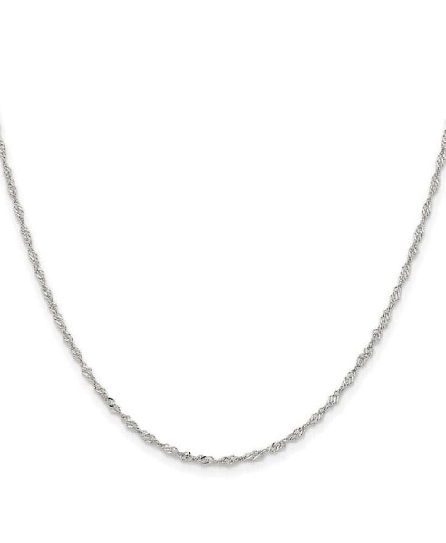 Chisel stainless Steel Polished 2mm Singapore Chain Necklace