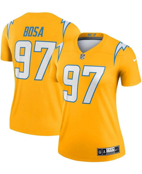 Women's Joey Bosa Gold-Tone Los Angeles Chargers Inverted Legend Jersey