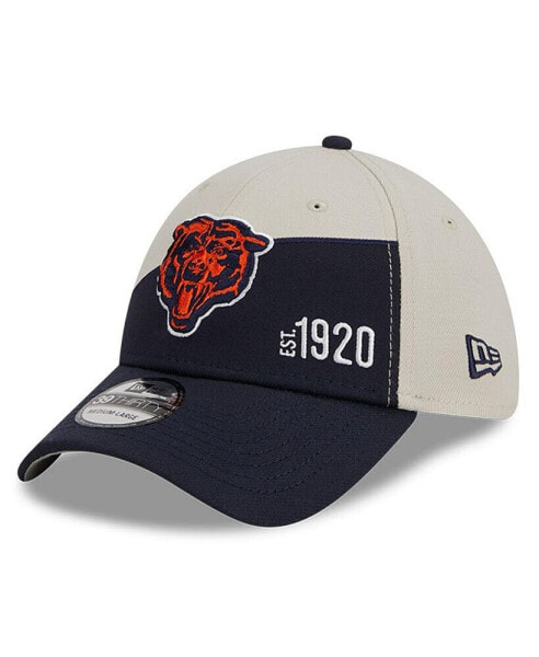 Men's Cream, Navy Chicago Bears 2023 Sideline Historic 39THIRTY Flex Hat