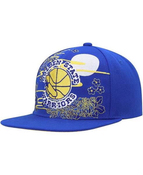 Men's Royal Golden State Warriors Hardwood Classics Asian Heritage Scenic Snapback Hat