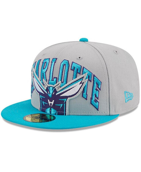 Men's Gray, Teal Charlotte Hornets Tip-Off Two-Tone 59FIFTY Fitted Hat