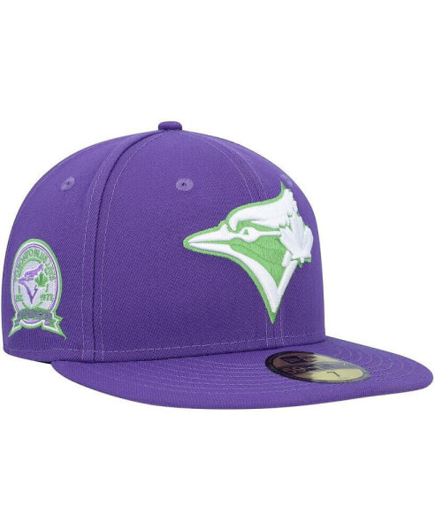 Men's Purple Toronto Blue Jays Lime Side Patch 59FIFTY Fitted Hat