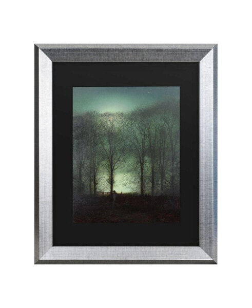 John Grimshaw Figure in the Moonlight Matted Framed Art - 20" x 25"