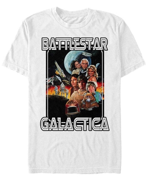 Battlestar Galactica Men's Classic Retro Poster Short Sleeve T-Shirt