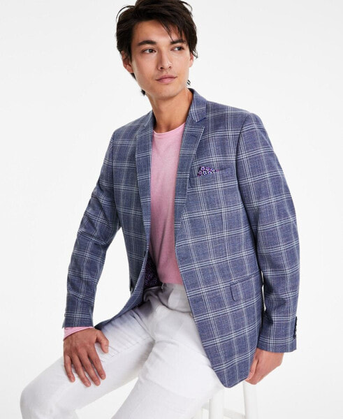 Men's Slim-Fit Stretch Patterned Sport Coats