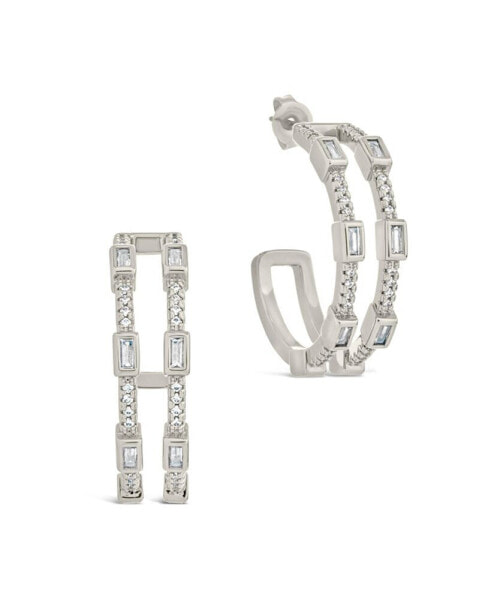 Cubic Zirconia Neah Hoop Earrings