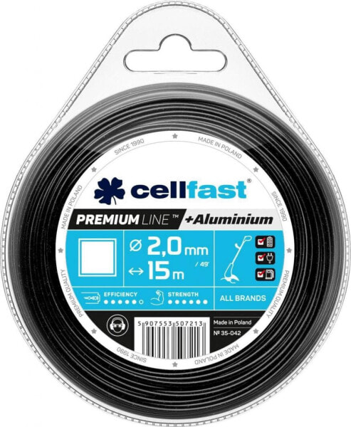 Леска Cellfast żyłka tnąca premium 2,0mm/15m kwadrat (35-042)