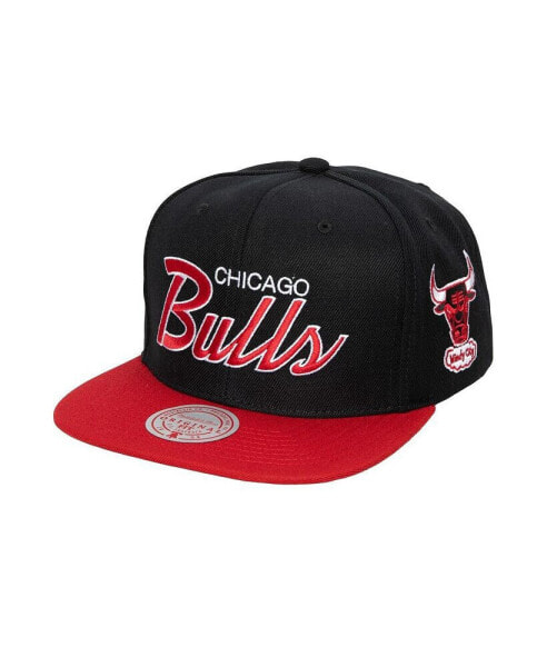 Men's Black Chicago Bulls Hardwood Classics MVP Team Script 2.0 Snapback Hat