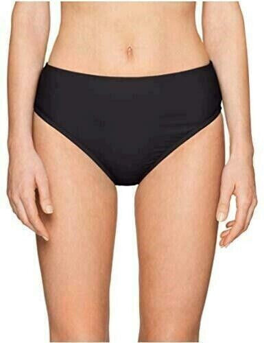 24th & Ocean Womens 246844 Solid Mid Waist Hipster Bikini Bottom Swimwear Size L