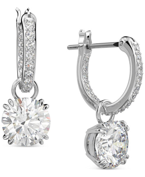 Silver-Tone Constella Crystal Drop Earrings