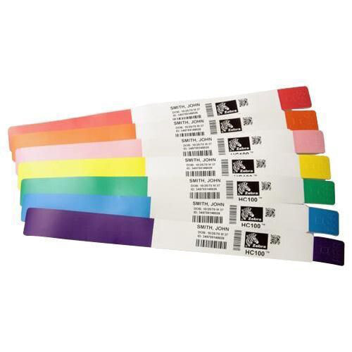 Zebra Z-Band Splash - Red - Self-adhesive printer label - Direct thermal - 1" x 10" - 350 pc(s)
