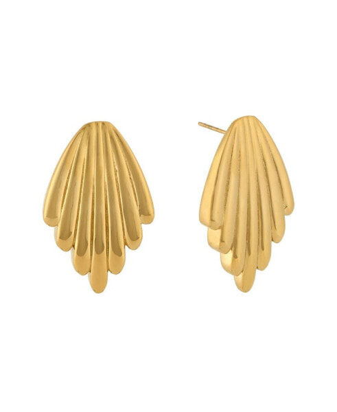 Stainless Steel 18K Gold Plated Trendy Piece Earrings