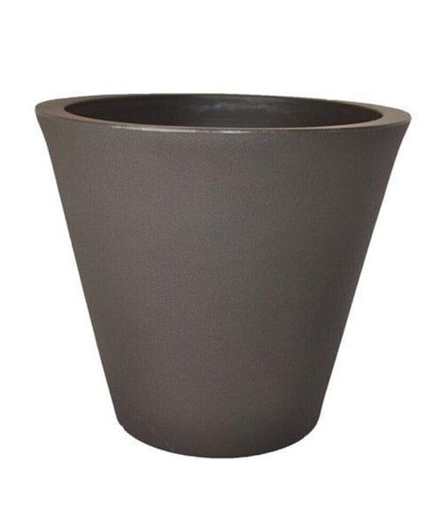 Cosmopolitan Round Garden Planter Espresso Brown, 16in