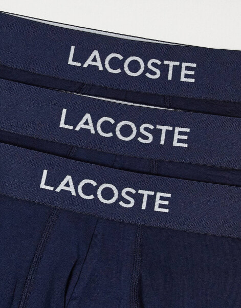 Lacoste 3 pack trunks in navy