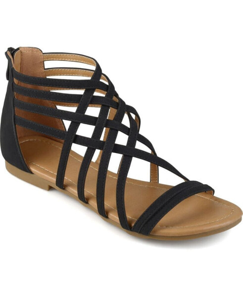 Women's Hanni Wide Width Crisscross Strappy Flat Sandals