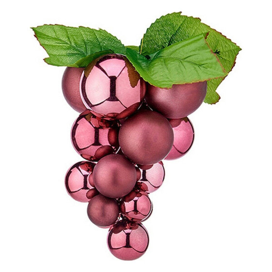 Ёлочные шарики Krist+ Маленький виноград розовый пластик 14 x 14 x 25 см