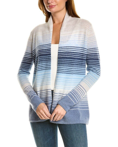 Hannah Rose Ombre Striped Cashmere Cardigan Women's