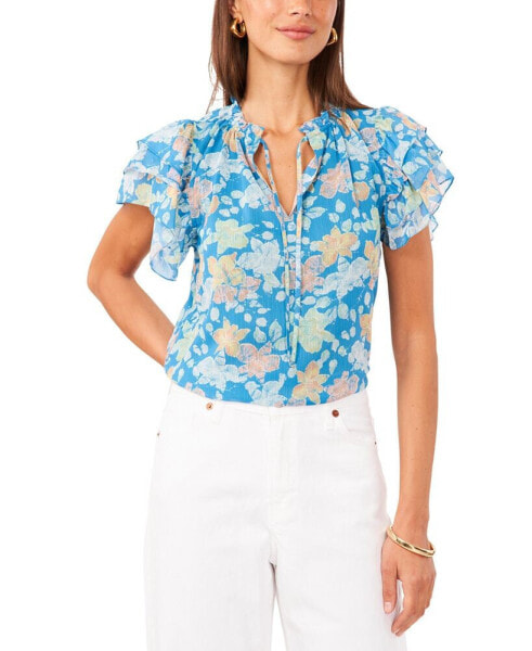 Блузка с цветочным принтом 1.STATE для женщин, с объемными рукавами