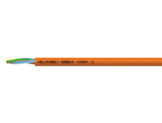 Helukabel H05BQ-F, Low voltage cable, Orange, Polyvinyl chloride (PVC), Polyvinyl chloride (PVC), Cooper, 500 V