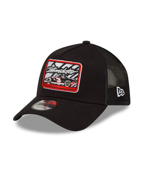 Men's Black Dale Earnhardt Legends Intimidator 9FORTY A-Frame Trucker Snapback Adjustable Hat