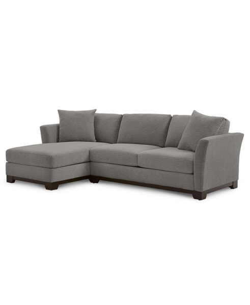 Elliot II 107" 2-Pc. Fabric Chaise Sectional Apartment Sofa, Created for Macy's