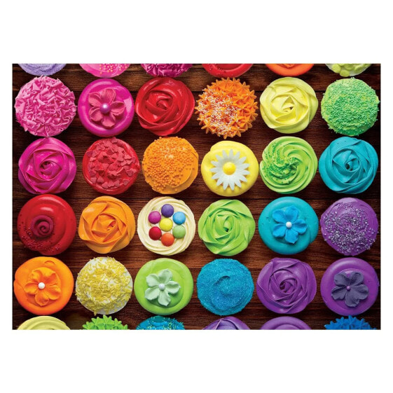Puzzle 1000 Teile Cupcake-Regenbogen