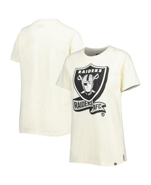Women's Cream Las Vegas Raiders Chrome Sideline T-shirt