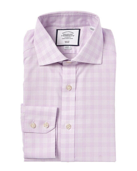 Charles Tyrwhitt Non-Iron Prince Of Wales Check Cutaway Slim Fit Shirt Men's